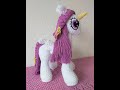 Плюшевая пони-единорожка крючком, Crochet Unicorn, Einhorn häkeln