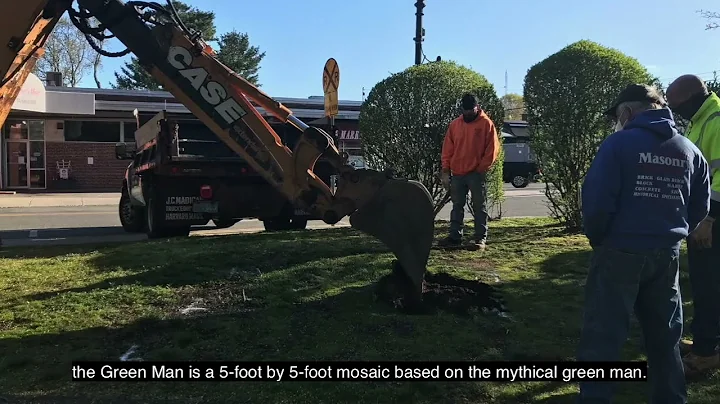 Green Man Mosaic Installed in Melrose