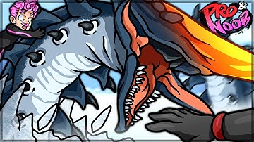 LAND LEVIATHANS WHAT - Pro and Noob VS Subnautica Below Zero! (First Time Ice Worm)