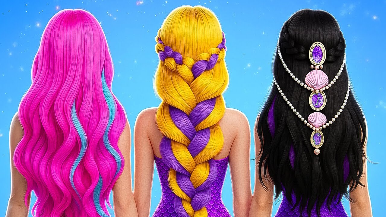 Розовая vs Чёрная Русалка 🩷🖤✨ Кто ярче сияет?