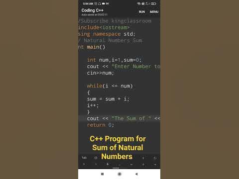 C++ Program for Sum of Natural Numbers | Sum of Natural Numbers Program ...