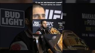 ufc 302 Islam Makhachev says he wants to fight for welterweight championship #mma #ufc302