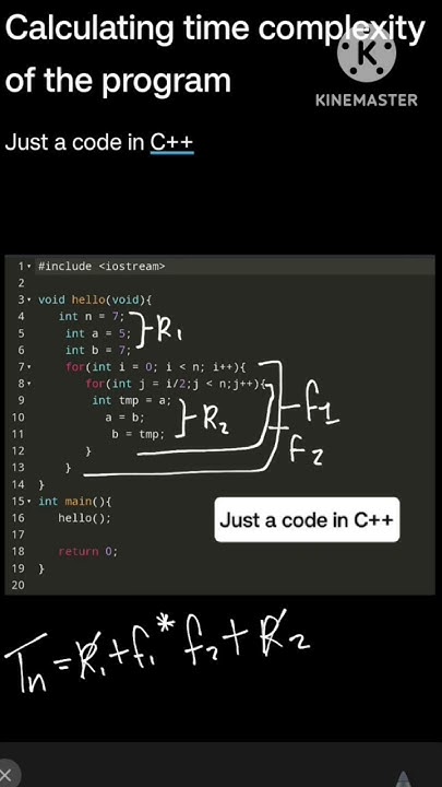 C++ time complexity of the program #coding #Cpp#jrcodes#programming # ...
