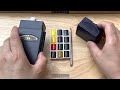 Unboxing  swatching winsor  newton professional watercolor compact set