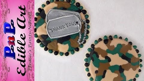 Camouflage Veteran Thank You Cookie