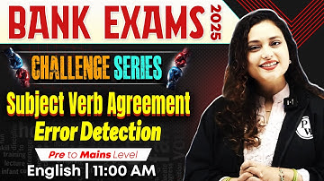 Bank Exams 2025 | Subject Verb Agreement for Bank Exams | Error Detection | English by Rupam Ma