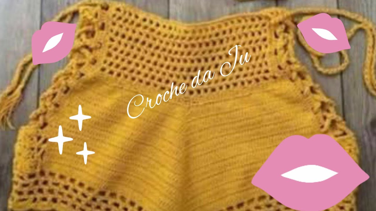 short em crochê tamanho P #short em crochê p