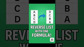 Reverse a List in Excel with ONE Simple Formula! | No VBA Needed