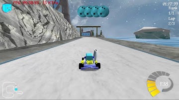 SuperTuxKart 0.8.1 Snow Peak reverse 6 times speed