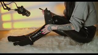 Pvc Leggings & Latex Glove Asmr Morning Sunrise 4K Fabric Triggers