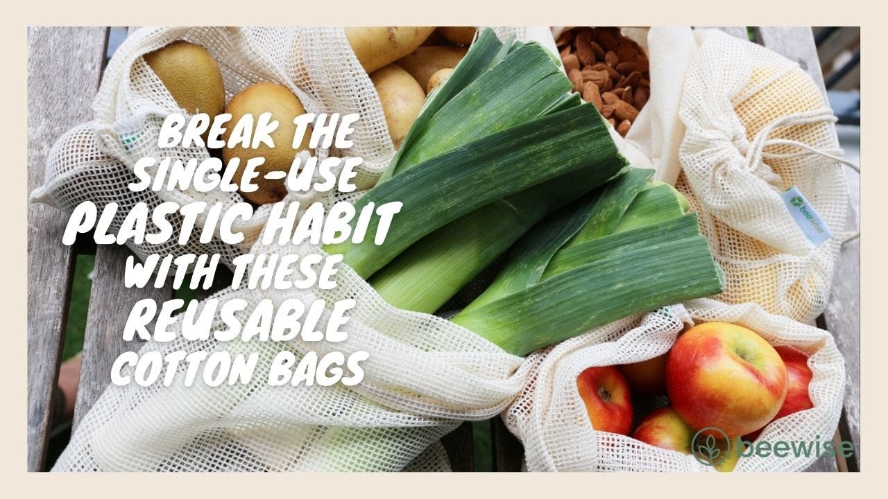Reusable Produce Bags - Reduce your Plastic Waste with these Organic Cotton Bags!