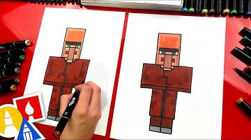 How To Draw A Villager From Minecraft