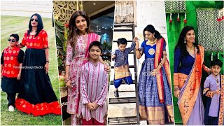 Mom's and Son matching outfit ideas||Mother and son matching dress design-Crazy about Fashion.