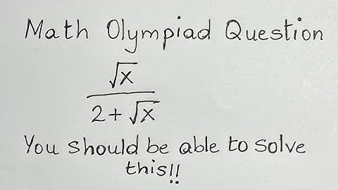 Math Olympiad Question | you should be able to solve in one step!!