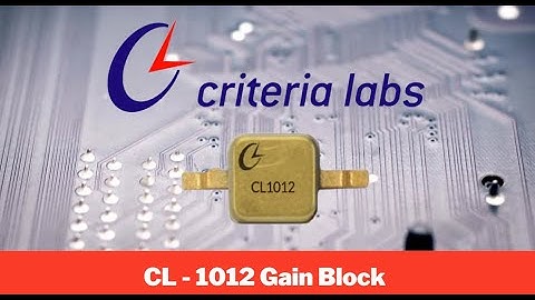 Criteria Labs CL-1012 Gain Block Product Video