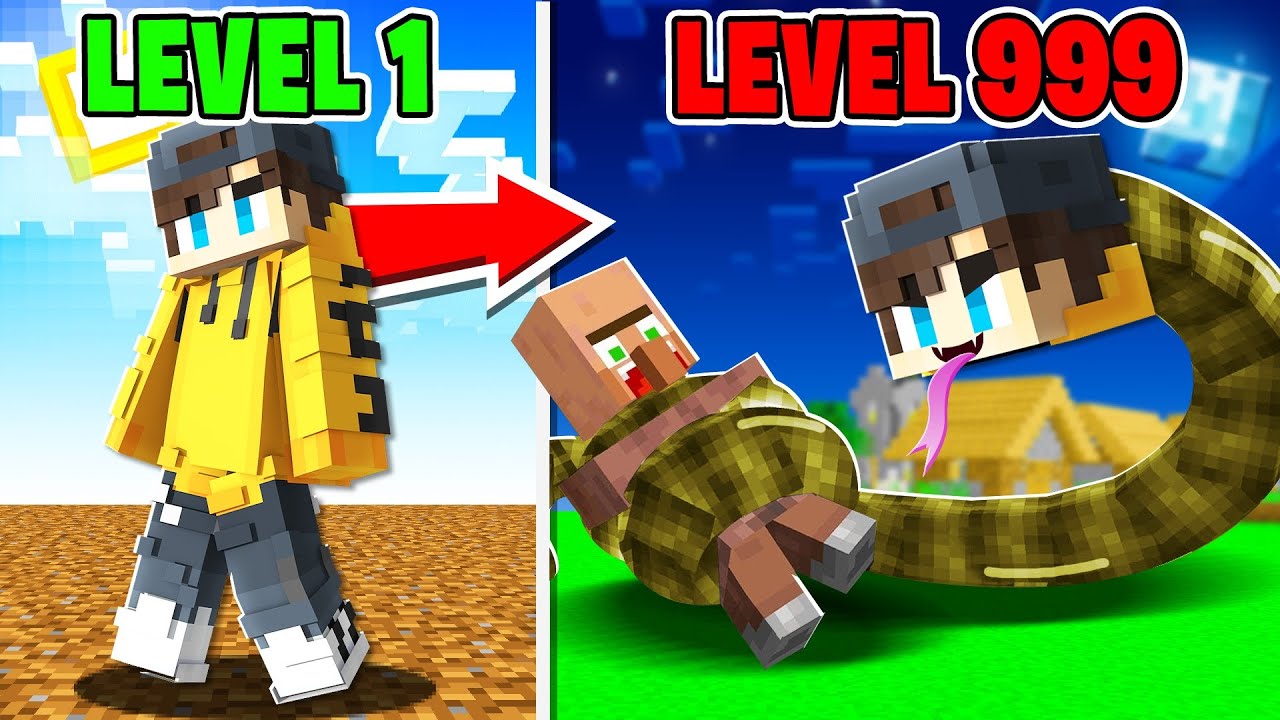 ماين كرافت ولكن اي تحدي اسوية اتحول الى ثعبان !! 🐍😱