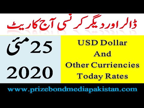 Today 25-05-2020 US Dollar Rate in Pakistan - PKR to USD $$$ Dollar Price in Pakistan.