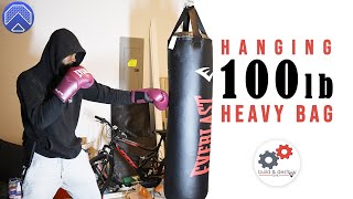 BEST WAY TO HANG A HEAVY BAG (100LB) IN YOUR HOUSE!!