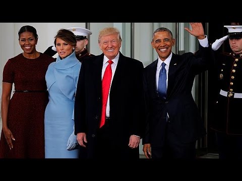 Obama ve Trump başkan olarak son kez aynı karede