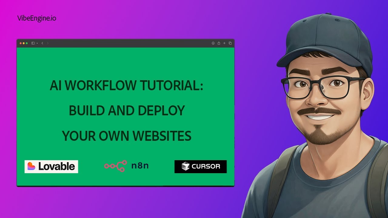 AI workflow tutorial, build and deploy websites with Lovable, n8n ...