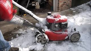 Where is the FUEL FILTER on my HONDA Lawnmower? Cleaning the FUEL SYSTEM