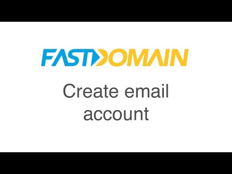 How to create an email account at FastDomain