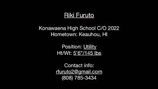 Riki Furuto (C/O 2022) BP 8/5/2020