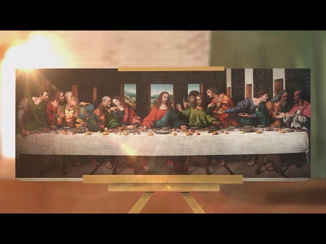 Judas e Jesus no quadro da Santa Ceia