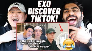 EXO MEMBERS DISCOVER TIKTOK (REACTION)! 😂