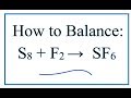 Balancing Chemical Equations