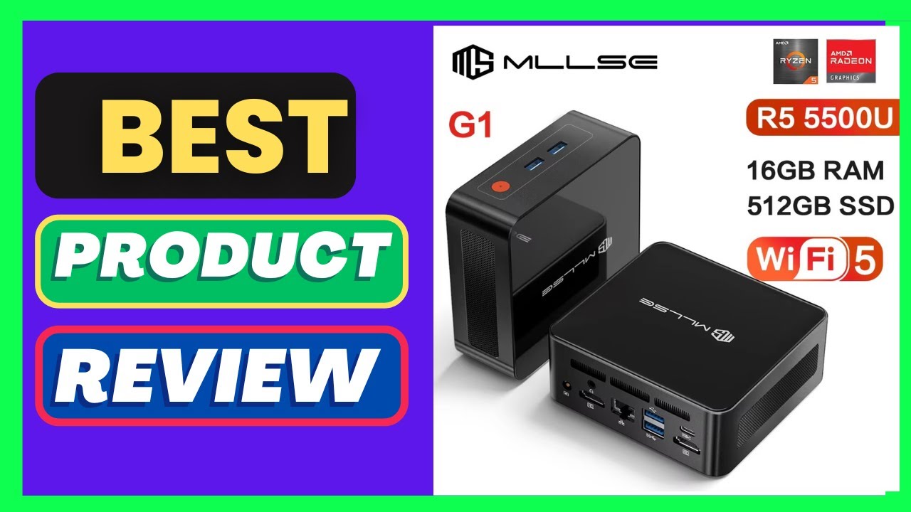 MLLSE G1 Mini PC AMD Ryzen5 5500U DDR4 16GB RAM 512GB ROM WiFi-5 BT4.2