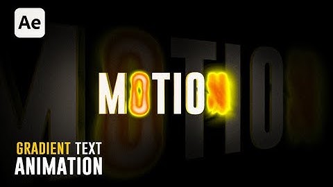 Gradient Title Animation in After Effects– After Effects Tutorial | Motion Graphics