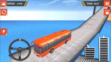 Impossible Bus Uphill Stunt Driving Game || Bus 3D Games || Bus Racing - Android Gameplay