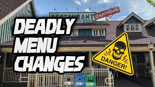 Dangerous Menu Changes at Disney World, Flight to Disneyland Paris from Orlando