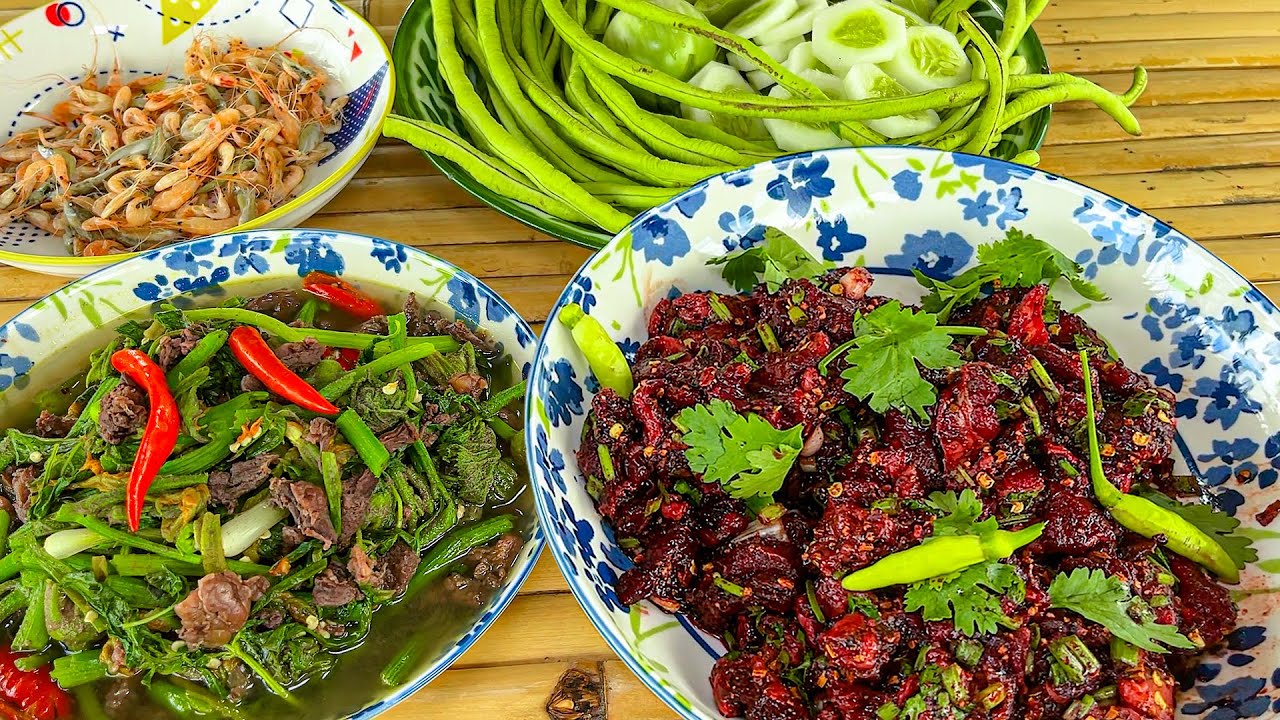 ก้อยซกเล็ก คั่วเนื้อใส่ยอดฟักทอง มาเด้อพี่น้อง