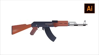 How to Draw an AK-47 in Adobe Illustrator: Step-by-Step Vector Tutorial