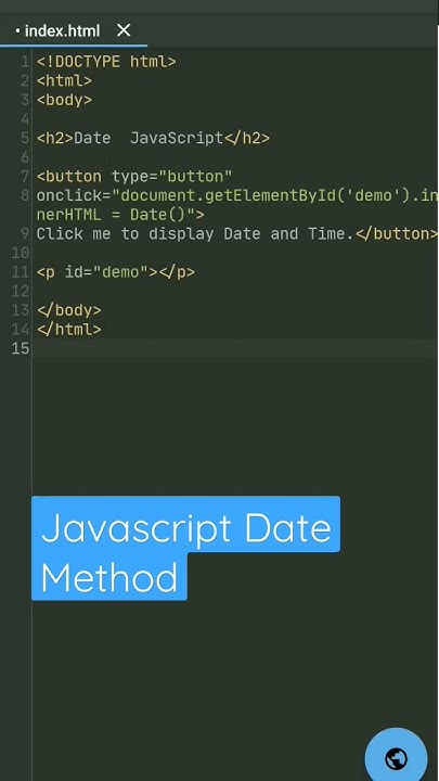 javascript method show date and time - YouTube