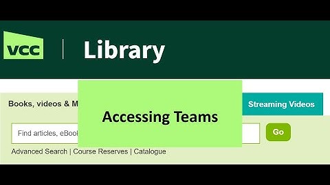 How to Log In to MyVCC and Access Teams