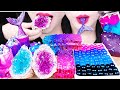 Asmr galaxy foods honeycomb crystal candy edible cup         eating sounds