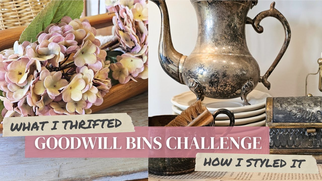GOODWILL BINS TREASURE HUNT & DIY DECOR • NEW VINTAGE THRIFT FINDS STYLED BEAUTIFULLY