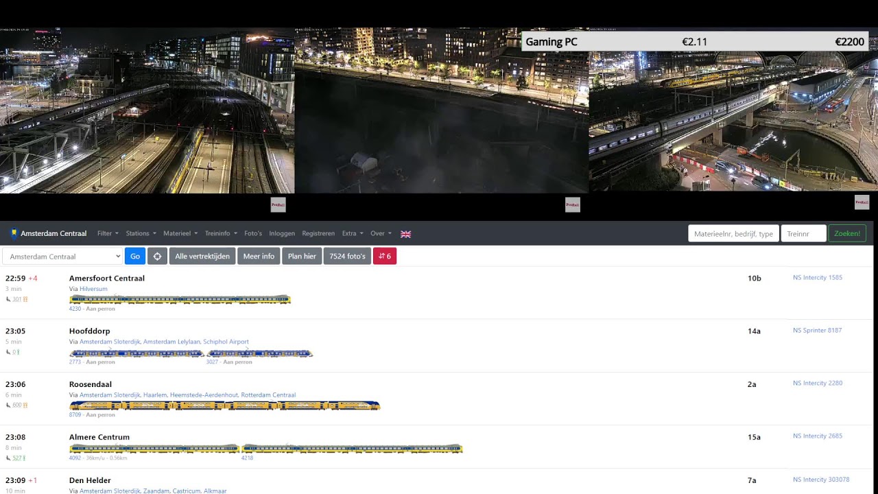 [NL/ENG] Live Stream Amsterdam Centraal en sparen voor Capture Card I !donation !pc !pins