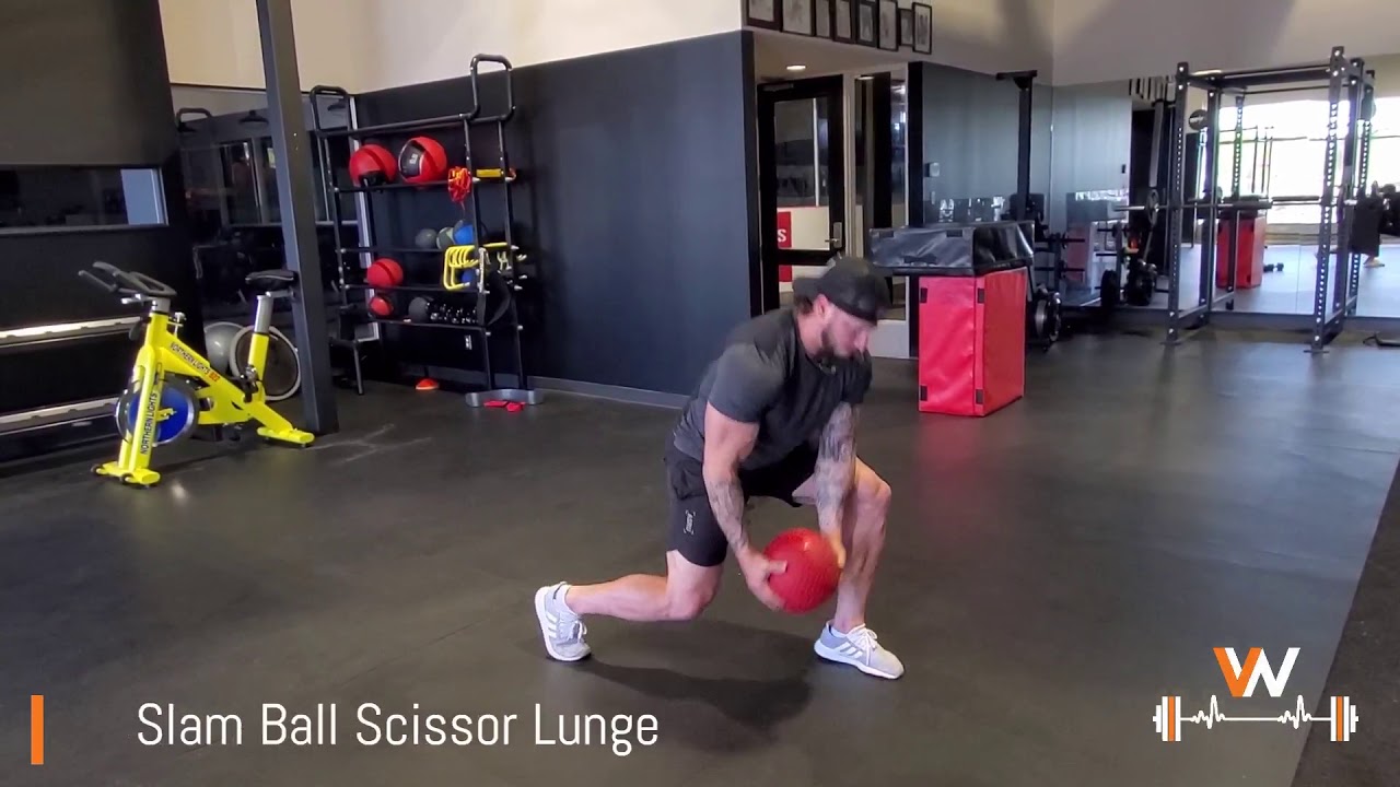 Slam Ball Scissor Lunge YouTube