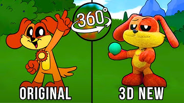360 VR All Smiling Critters cardboard voicelines animated (Complete) ORIGINAL vs NEW 3D