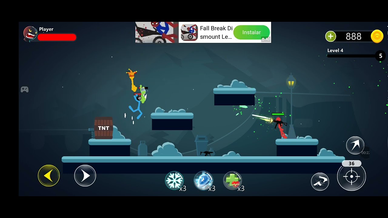 Jugando a stick hero fighter infinity