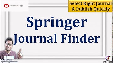 How to find best journal for research paper #Springer Journal Suggester