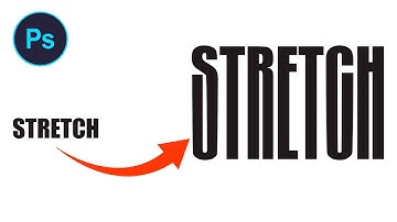 how to create simple STRETCH Text effect in photoshop tutorial
