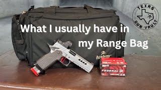 Firearms Tutorial: Range bag setup - What I carry to every range session