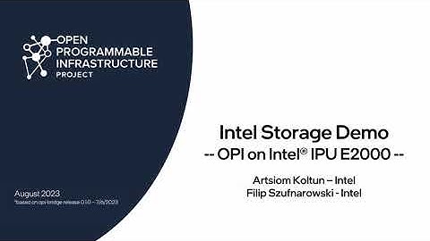 OPI Storage API Demo Using Intel IPU