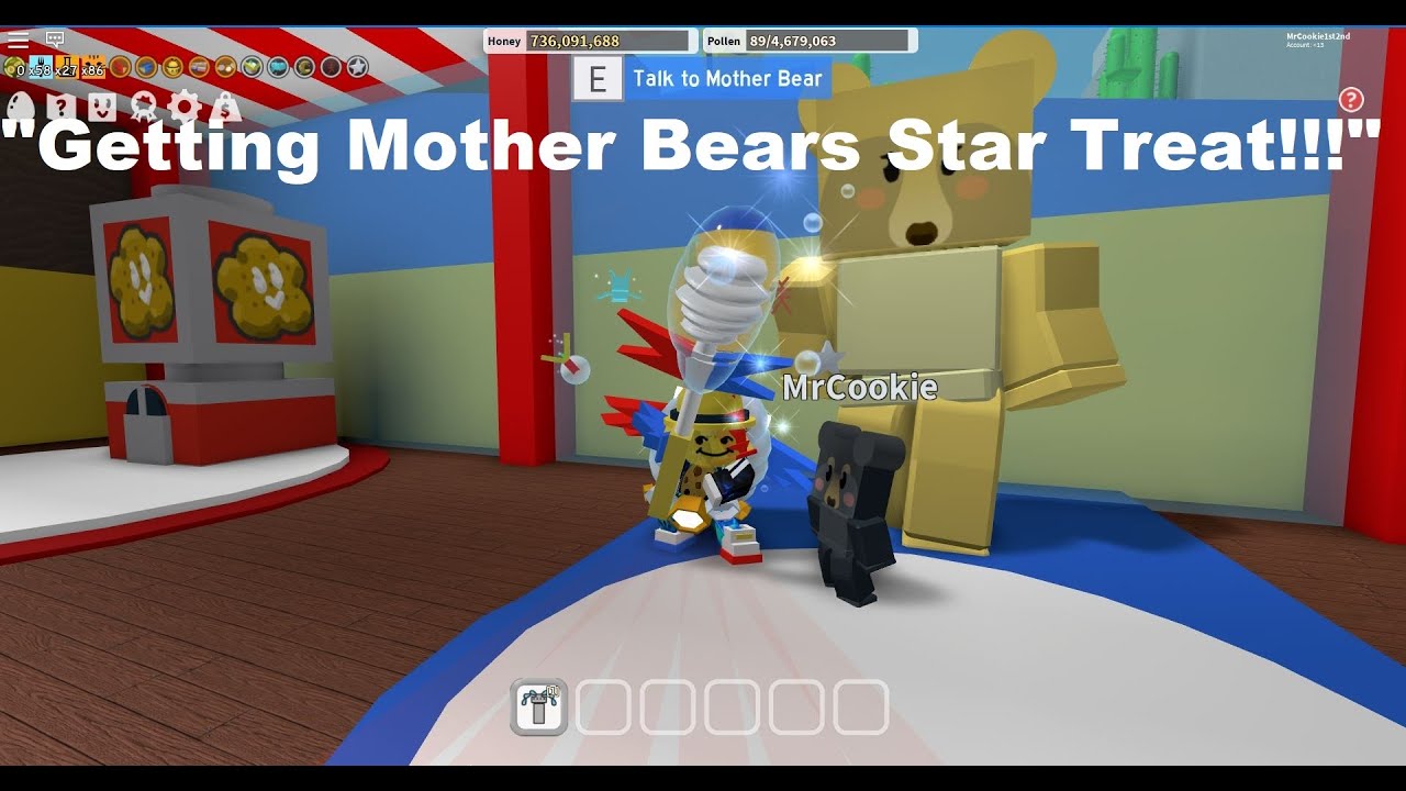 “Getting Mother Bears Star Treat!!!” - Bee Swarm Simulator - Roblox ...