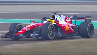 New 2026 Ferrari Sf26 F1 Car First Shakedown With Lewis Hamilton  Leclerc  Raw V6 Engine Sound